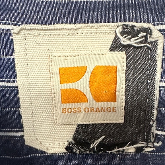 Hugo Boss Orange Men’s Striped Button Down Shirt - Picture 2 of 4